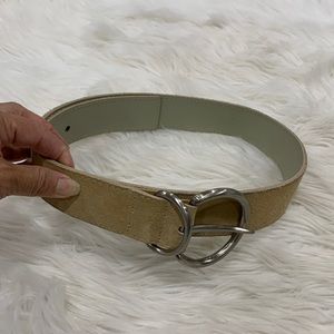 New York and Company Genuine CreamTan‎ Leather Belt. Size M